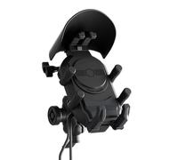 Support de téléphone portable sans fil pour moto - Support de guidon, système antivol, structure anti-vibration absorbant les chocs, ports de charge à double sortie, support d'appareil mobile pour les