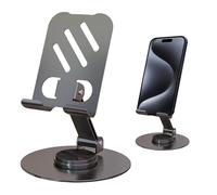 Support de téléphone portable - Support pliable rotatif à 360°, design léger et portable, angle réglable + construction de base stable, matériau ABS de qualité supérieure, finition durable, pour