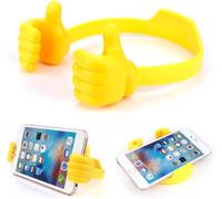 Support De Téléphone Portable Thumbs-Up,Support De Téléphone En Plastique Réglable,Support De Bureau Portable Multicolore Pour Iphone Xiaomi Samsung.Yellow.