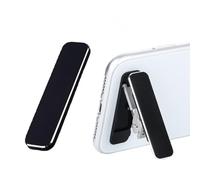 Support de téléphone portable ultra fin en alliage d'aluminium, pliable et réglable, support de téléphone portable multi-angle en métal à coller à l'arrière (noir)
