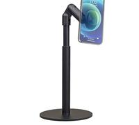 Support de téléphone pour bureau - Support de téléphone rotatif à 360 degrés réglable en hauteur pour enregistrement de vidéos en streaming | conférences de tournage, accessoire de bureau