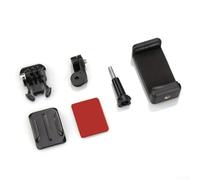 Support de téléphone pour casque de moto avec base fixe anti-déformation et résistant aux chocs pour fixation sécurisée de caméra mobile (plat)