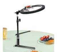 Support De Téléphone Pour Enregistrement Aérien - Trépied De Diffusion Vidéo Réglable Avec Lumière, Montage Stable, Compatibilité Multi-Appareils, Angle Ajustable Pour Vidéo Cuisine Et Streaming | Équ