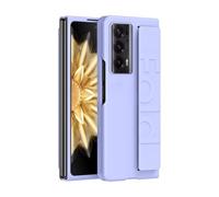 Support de téléphone pour étui Filp Coque compatible avec Honor Magic V2 avec dragonne en silicone, coque rigide en PC, coque ultra fine, anti-rayures, antichoc, coque de protection for téléphone(Mor)