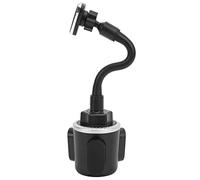 Support de Téléphone pour Gobelet, Support de Téléphone Universel sécurisé pour Porte-gobelet avec Col de Cygne Réglable à 360° pour Voiture (Argent)