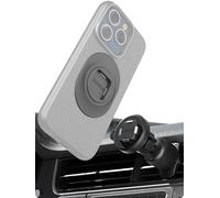 Support de téléphone pour Grille d'aération de Voiture avec Clip en métal Série Q [Quad] - Fixation Rapide, Rotation 360°, Compatible iPhone, Android et Tous Smartphones.