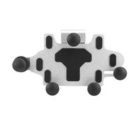 Support de Téléphone pour Guidon de Moto avec Verrouillage à 5 Griffes et Conception Rotative pour Une Utilisation Pratique à Une Main sur Différents Types de Routes (Silver)