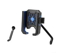 Support de téléphone pour guidon de moto, double absorption des chocs, anti-vibrations, verrous sécurisés à une main, convient aux téléphones et GPS de 4,7 à 7,2 pouces (bleu)