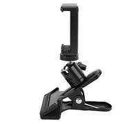 Support de Téléphone pour Guitare Basse en Métal, Support de Diffusion en Direct Réglable et Durable pour Cours Vidéo en Ligne, adapté aux Téléphones de 5,5 à 7, Cm de Largeur, Noir