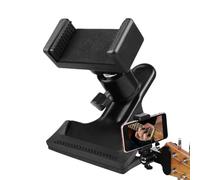 Support de téléphone pour guitare - Support de tête réglable, conception de poignée stable, forme légère, changement d'angle rapide | Listes d'accords de scène d'exercice musical Configuration