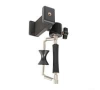 Support de téléphone pour guitare, support réglable en acier pour smartphone, visionnage mains libres pour accords et paroles, support portable multi-usages pour cours et pratique en ligne, noir