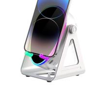Support de téléphone pour haut-parleur à induction rechargeable avec | Support de téléphone sans fil pour la maison, le streaming en direct, le chargement de la musique, l'écoute de la télévision