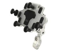 Support de Téléphone pour Moto avec Rotation à 540° et Prise Sécurisée pour Téléphones de 4 à 7,3 Pouces (Silver)