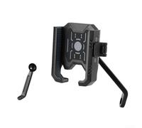 Support de téléphone pour moto, double absorption des chocs, verrous sécurisés à une main, coussinet en silicone antidérapant pour rétroviseur et fourche GPS, 4,7-7,2" (gris)