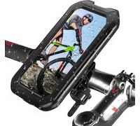 Support De Téléphone Pour Moto, Étanche, Rotatif À 360°, Réglable, Avec Design Entièrement Fermé, Anti-Secousses, Accès À L'écran Tactile Pour Smartphone De 4 À 6,9 Pouces[Z1369]