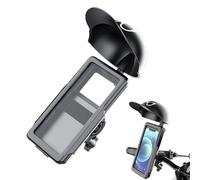 Support de téléphone pour Moto - Support étanche pour téléphone Portable avec visière de Soleil, Support de Guidon pour vélo, Scooter, Poussette, étui de téléphone résistant aux Chocs pour