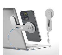 Support de téléphone pour ordinateur portable, chargeur sans fil rapide 15 W, support de téléphone magnétique pour ordinateur portable, support latéral réglable pour écran de téléphone pour iPhone