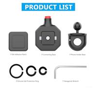 Support de téléphone pour rétroviseur de moto 10 à 14 mm, design à libération rapide, rotation réglable à 360 degrés avec anneaux en silicone pour protéger les appareils (tige de rétroviseur)