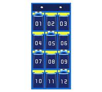 Support de téléphone pour salle de classe | Tableau de poche mural numéroté pour articles divers avec crochets - Rangement scolaire et organisation pour téléphones portables, calculatrices, stylos,