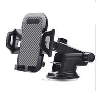 Support de téléphone pour sortie d'air de voiture, finition carbone, 3-en-1, pivotable, compatible avec tous appareils numériques intelligents