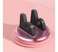 Support de téléphone pour tableau de bord de voiture avec rotation à 360 degrés, ventouse et coussinet antidérapant, positionnement réglable et stable (rose)