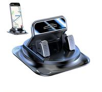 Support de téléphone pour tableau de bord de voiture, support rotatif à une main, support de navigation antidérapant et étanche avec forte aspiration, base en silicone plus large pour la plupart des