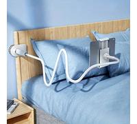 Support De Téléphone Pour Tablette Rotatif À 360 Degrés,Base En Spirale,Adapté Aux Lits,Têtes De Lit,Bureaux,Support De Tablette Pour Téléphone À Bras Long.White-100Cm 39.3Inch.