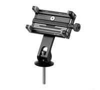 Support de téléphone pour vélo avec système de verrouillage mécanique à quatre griffes conçu pour la stabilité sur les routes cahoteuses et toutes les conditions de conduite (modèle de guidon noir)