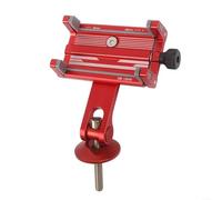 Support de téléphone pour vélo avec système de verrouillage mécanique à quatre griffes conçu pour la stabilité sur les routes cahoteuses et toutes les conditions de conduite (modèle de guidon rouge)