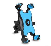 Support de téléphone pour vélo de montagne avec support de guidon réglable - En plastique robuste résistant aux intempéries - Convient tout terrain - 15 x 13,5 x 7,5 cm - Noir, rouge, bleu, jaune (C)