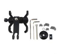 Support de téléphone pour vélo en alliage d'aluminium avec poignée à quatre griffes, rotation à 360 degrés et inclinaison réglable, adapté pour smartphones et différentes tailles de guidon (modèle de