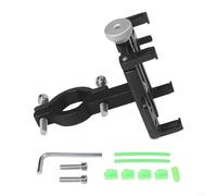 Support de téléphone pour vélo et moto résistant aux chocs avec libération rapide pour smartphones de 3, 5 à 7, 5 pouces, alliage d'aluminium robuste (noir)