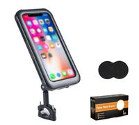 Support de téléphone pour vélo, fixation universelle pour guidon de moto, résistant aux chocs et à l'eau, avec fenêtre transparente, facile à