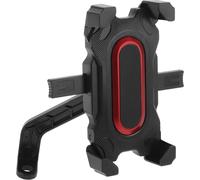 Support De Téléphone Pour Vélo, Support De Téléphone Pour Moto Scooter Rétroviseur, Porte-Téléphone Motif Fibre De Carbone Pour Téléphone De 3.5 À 7.1 Pouces, Rouge