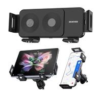 Support de téléphone pour voiture à double bobine, chargeur sans fil voiture QI 15W, compatible avec Samsung Galaxy Z Fold/Flip 6/5/4/3, Support de capteur de téléphone portable pour Google 8a/9 pro/9
