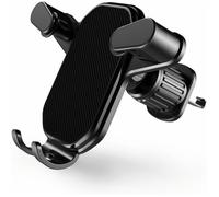Support de téléphone pour voiture - AIMOONSA - Crochet aération amélioré - Rotule 360° - Pied réglable - Compatible 4 7-7 pouces