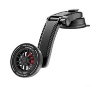 Support de téléphone pour voiture avec bras étendu et support de navigation magnétique offrant une fixation ferme du téléphone et un réglage flexible de l'angle (ventouse)