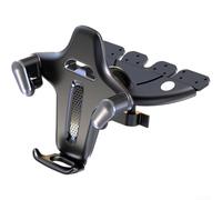 Support de téléphone pour voiture avec mécanisme pivotant à 360 degrés et bras de réglage flexible pour appareils portables de 4,7 à 7,2 pouces (argent)