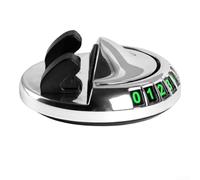 Support de téléphone pour voiture avec rotation à 360 degrés et plaque de stationnement offrant une stabilité sécurisée du téléphone et un affichage facile de l'emplacement du stationnement (argenté)