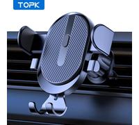 Support de téléphone pour voiture, TOPK 2026, support universel pour téléphone avec verrouillage automatique et clip pour grille d'aération de voiture, compatible avec iPhone Samsung For Air Vent