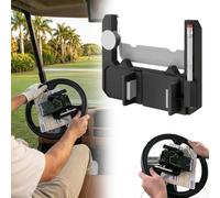 Support De Téléphone pour Volant De Voiturette De Golf, Support Rabattable pour Téléphone Portable, Support Universel en Abs Réglable à 360° pour Voiturette De Golf Permettant D'accéder Au GPS IPCS