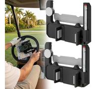 Support De Téléphone pour Volant De Voiturette De Golf, Support Rabattable pour Téléphone Portable, Support Universel en Abs Réglable à 360° pour Voiturette De Golf Permettant D'accéder Au GPS 2PCS