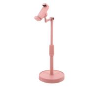 Support de Téléphone Réglable Perche à Selfie Extensible, pour Bureau | ABS et Métal, Support Stable Antidérapant, Design Portable Rose, pour Smartphone, Voyage et Directs