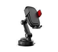 Support de téléphone réglable pour camion, SUV, voiture avec pinces puissantes, support ventouse pour tableau de bord et pare-brise Support à ventouse pour détecteur de feux d'urgence