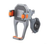 Support de téléphone robuste en alliage d'aluminium avec installation facile qui garantit que votre appareil reste en place pendant les trajets (modèle de guidon gris)
