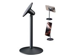 Support de téléphone rotatif à 360 degrés, support de bureau magnétique, support mobile flexible pour filmer des vidéos en streaming, design de bureau stable, accessoire de bureau portable, travail à