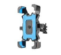 Support de téléphone rotatif à 360° et réglable pour vélo/moto - Résistant aux chocs, support antidérapant pour téléphone, matériau ABS durable (bleu)