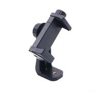 Support de téléphone rotatif à 360° pour trépied - Pince flexible pour smartphone pour iPhone pour Samsung - Accessoire de voyage portable pour vlogging Noir 7 x 4 cm