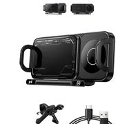 Support de téléphone Rotatif Automatique 2 en 1, Support de Voiture Rotatif à Chargement sans Fil, Support de téléphone Universel, Chargeur de Voiture à Charge Rapide for Tableau de Bord(Black)