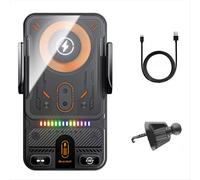 Support de téléphone sans fil pour voiture, charge rapide sans fil 15 W, induction infrarouge, universel et transparent pour B